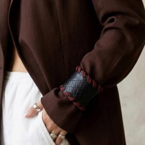 Brazalete Cuero Azul