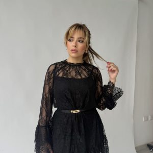 VESTIDO NEGRO ENCAJE