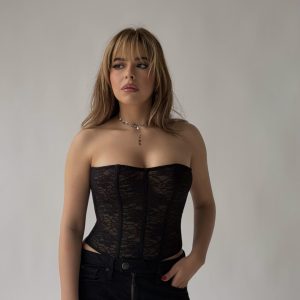 CORSET NEGRO/ENCAJE