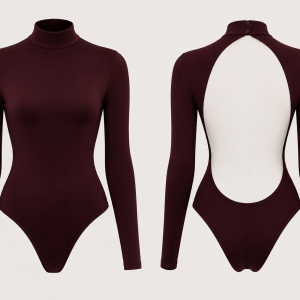 OPEN BACK BODYSUIT GRANATE